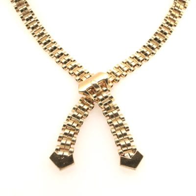 1940s Brick Link Chain Necklace