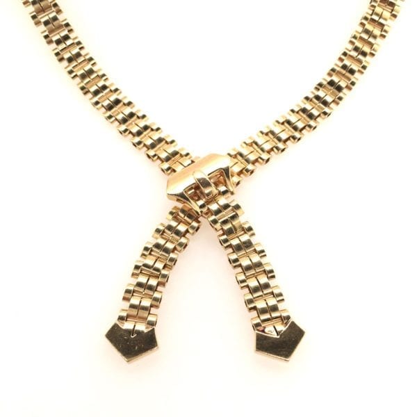 Retro Brick Link Chain Necklace