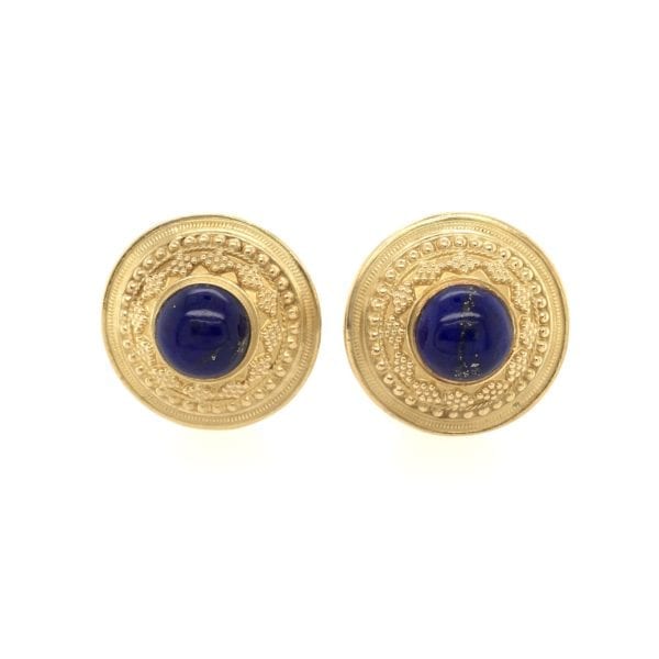 Lapis Lazuli Dome Earrings