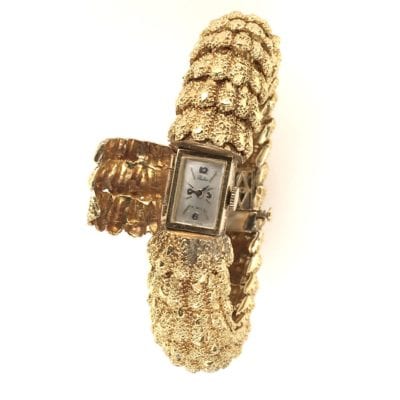 Textured Gold Bracelet Watch