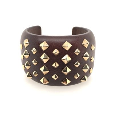 Wood Gold Cuff Bracelet