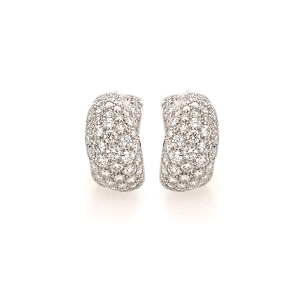 Cartier Pavé Diamond Hoop Earrings