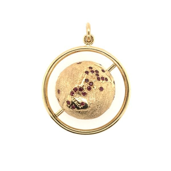 Globe Ruby Gold Pendant