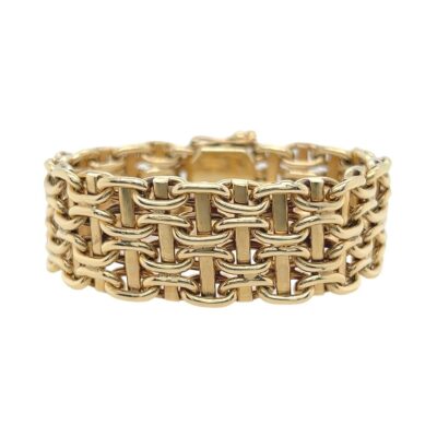 Basketweave Gold Bracelet