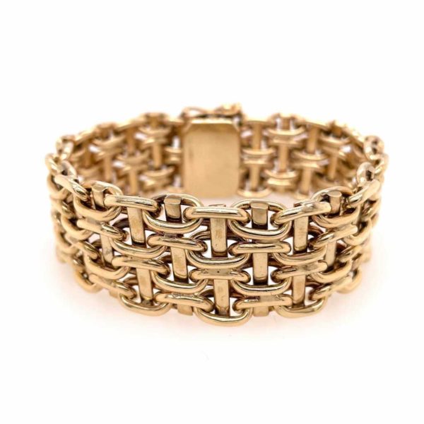 Basketweave Gold Bracelet