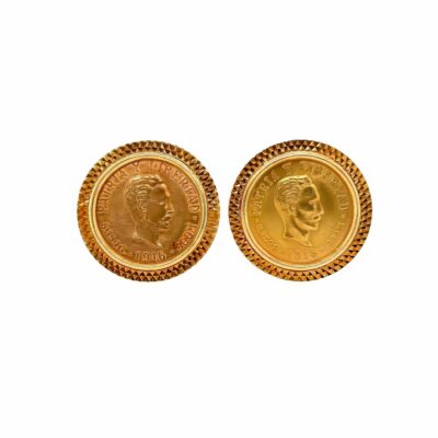 Cuban Gold Coin Cufflinks
