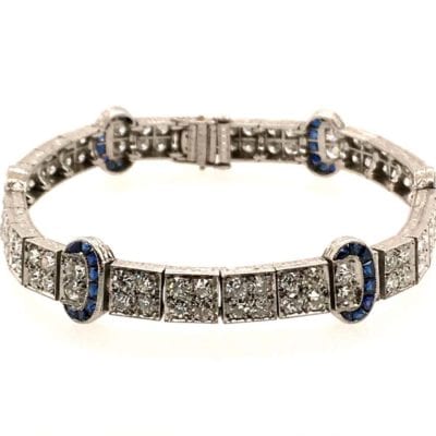 Art Deco Sapphire Diamond Bracelet