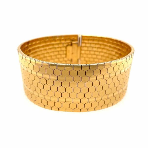 Italian Hexagonal Wide Bracelet