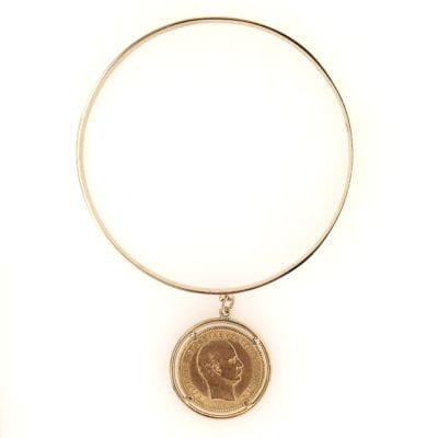 French Empire Gold Coin Bracelet