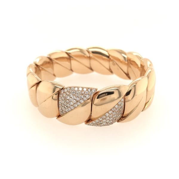 Italian Rose Gold Diamond Bracelet