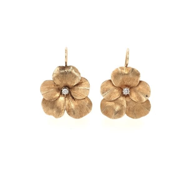Pansy Gold Earrings