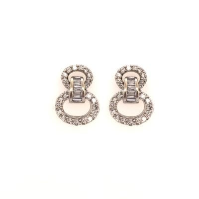 Oval Hoop Pavé Diamond Earrings