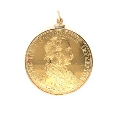 Austrian Gold Coin Pendant
