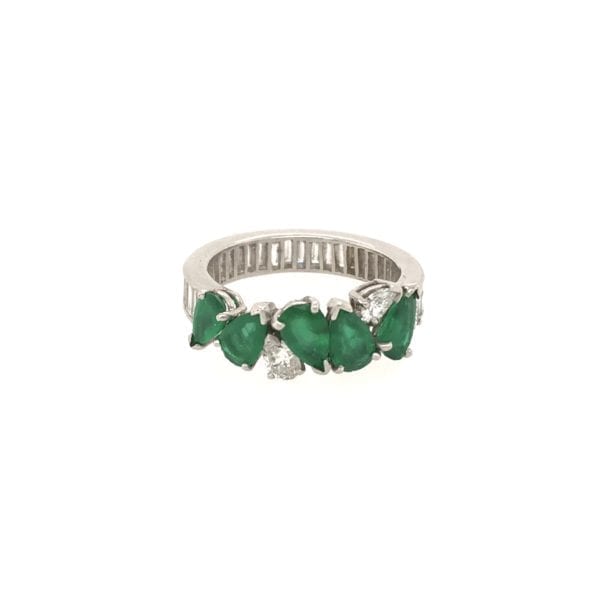 1950s Emerald Diamond Ring