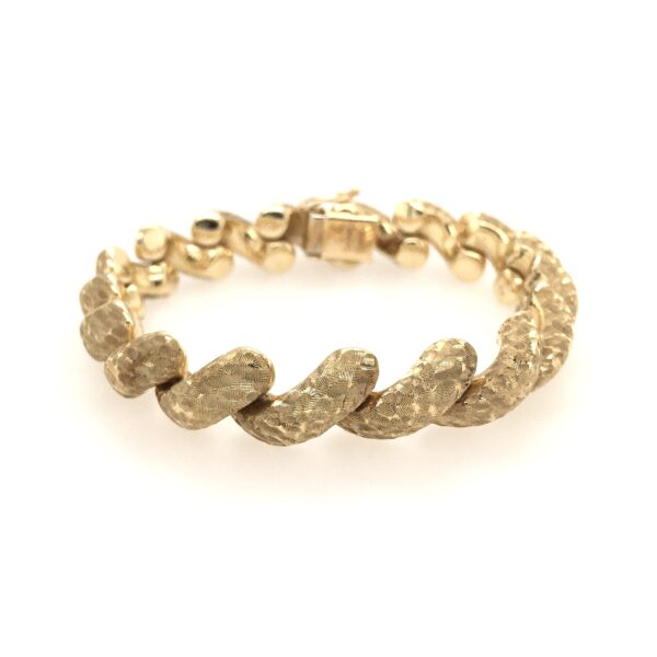 Textured Gold San Marco Link Bracelet