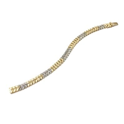 Gold Diamond Scale Design Bracelet