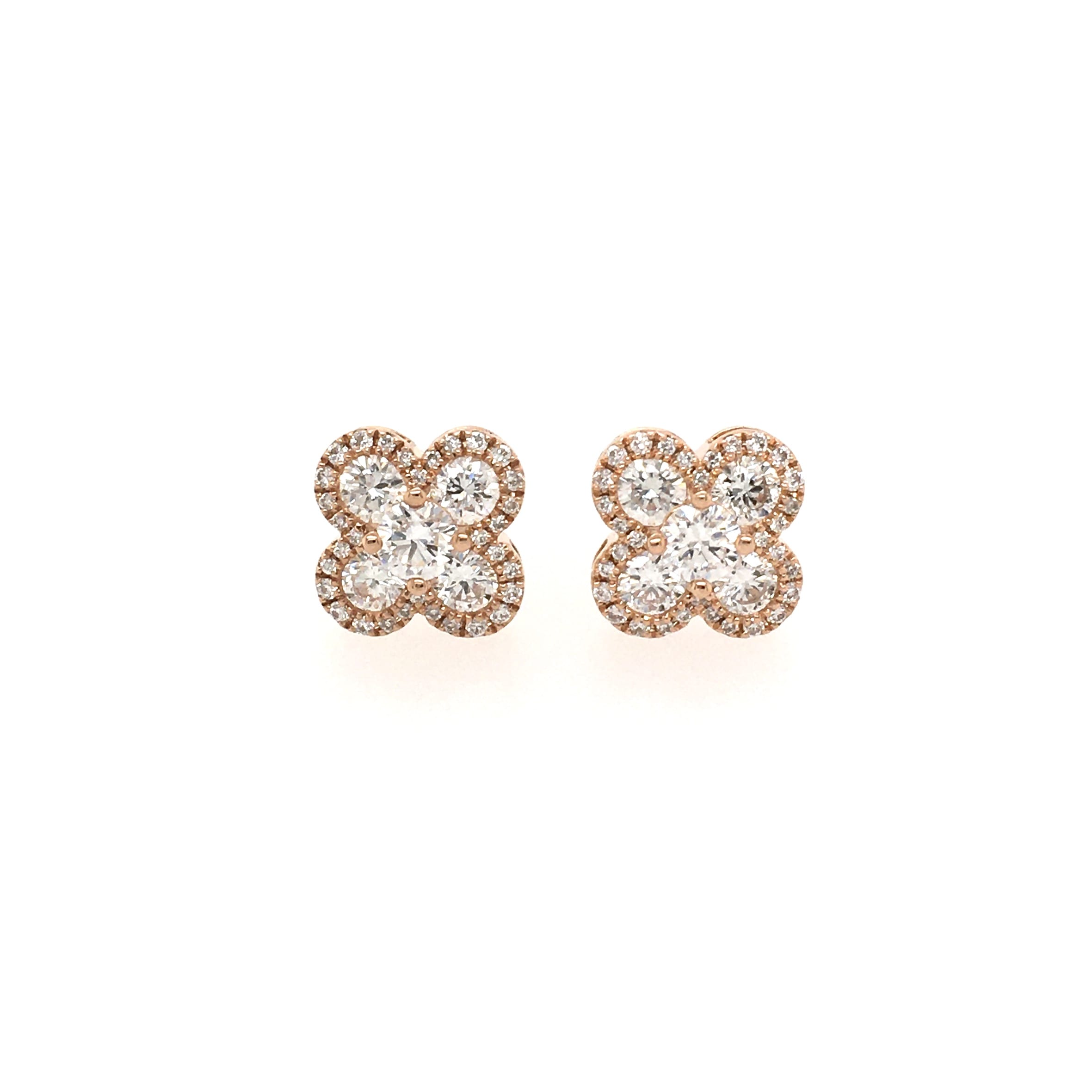 Gold Diamond Quatrefoil Earrings | $0 CDB Jewelry
