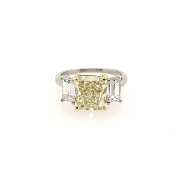 Fancy Yellow Diamond 2.79 Ring