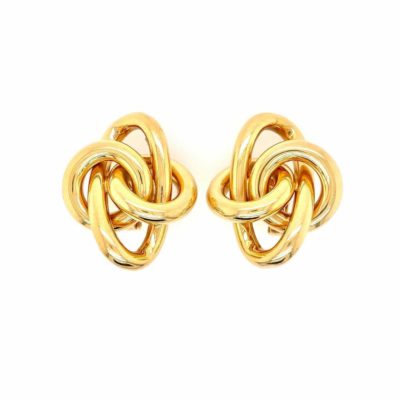 Trabert Hoeffer Gold Knot Earrings