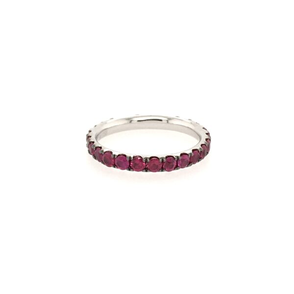 Ruby White Gold Band