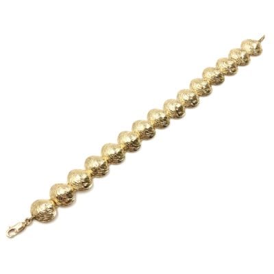 Textured Gold Shell Bracelet