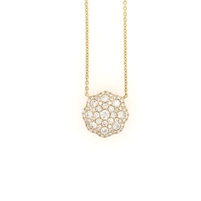 Flower Gold Pavé Diamond Necklace