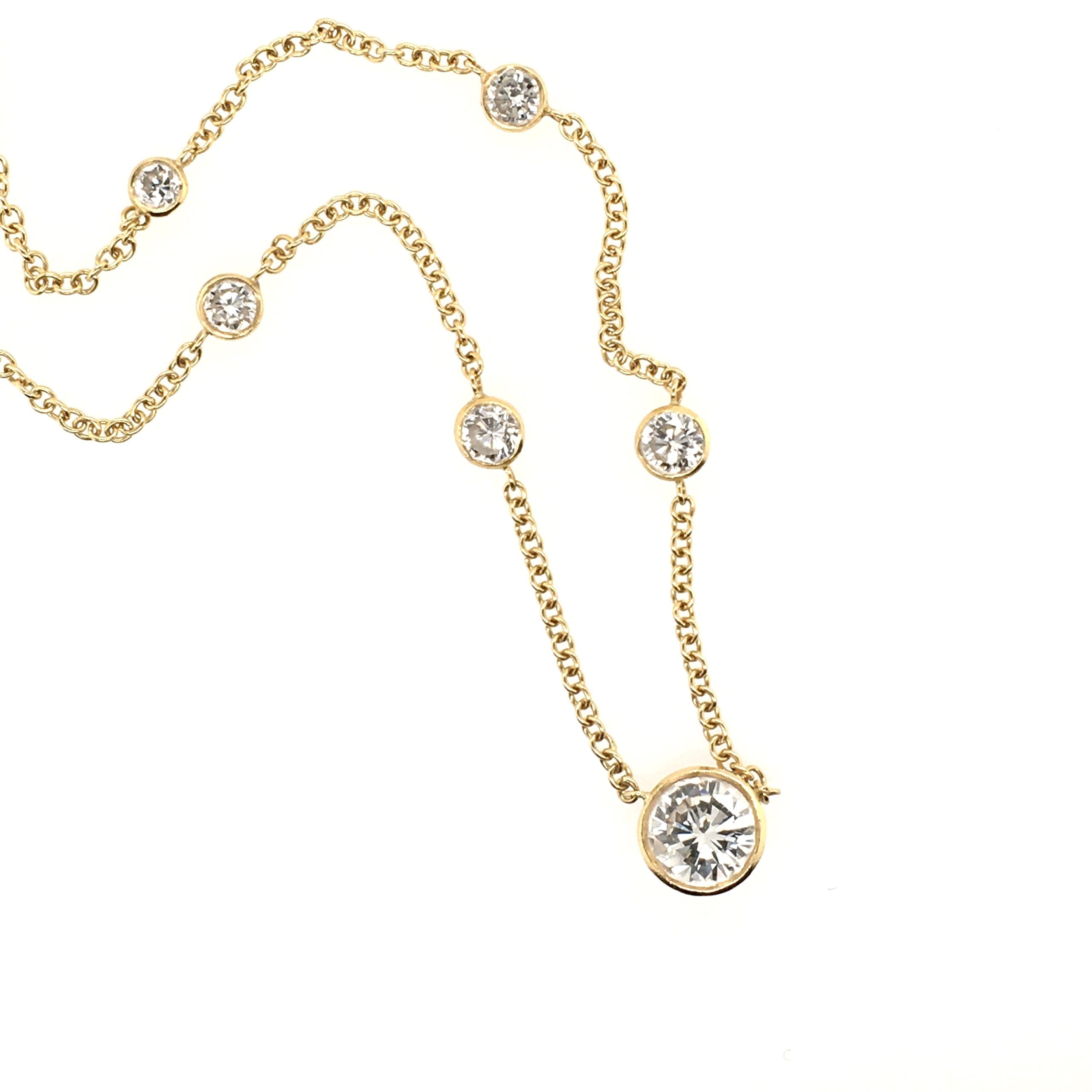 Gold and Diamond Link Necklace | $0 CDB Jewelry