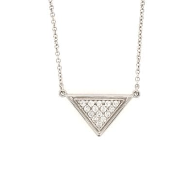Triangle Gold Pavé Diamond Necklace