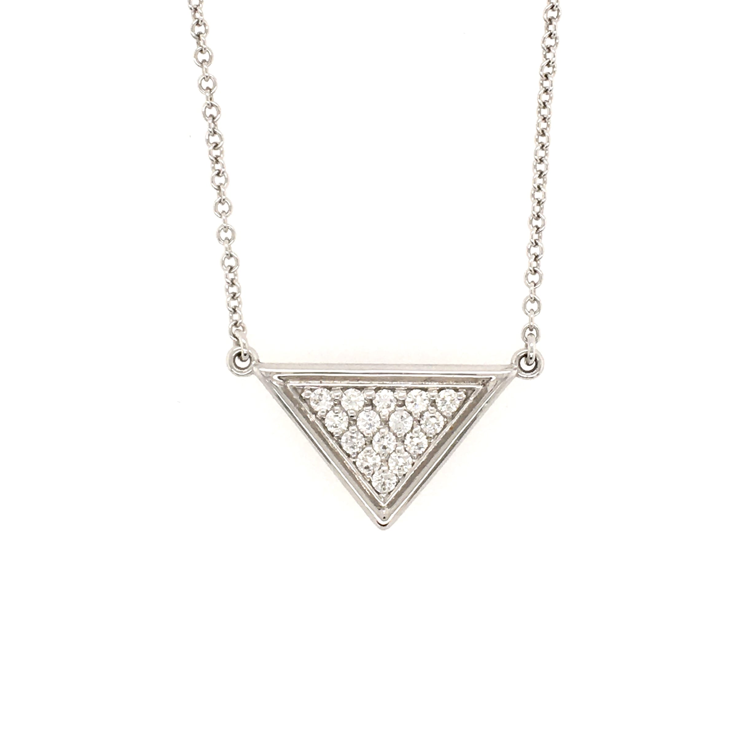 Triangle Gold Pavé Diamond Necklace | $0 CDB Jewelry