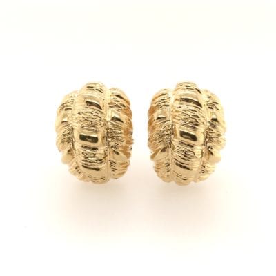 Tiffany Gold Bombe Half Hoop Earrings