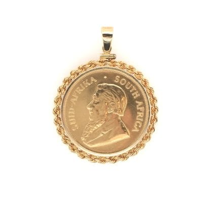 South African Krugerrand Coin Pendant