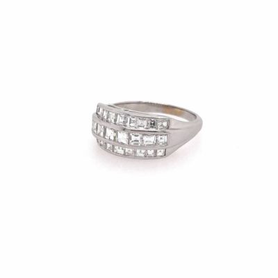 White Gold Diamond Half Band Ring