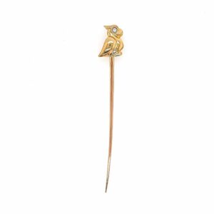 Bulgari Bird Gold Diamond Stick Pin
