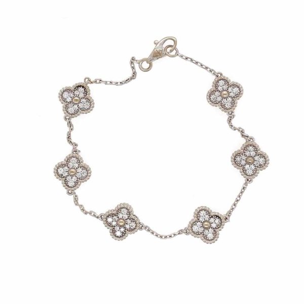 Van Cleef Sweet Alhambra Gold Diamond Bracelet