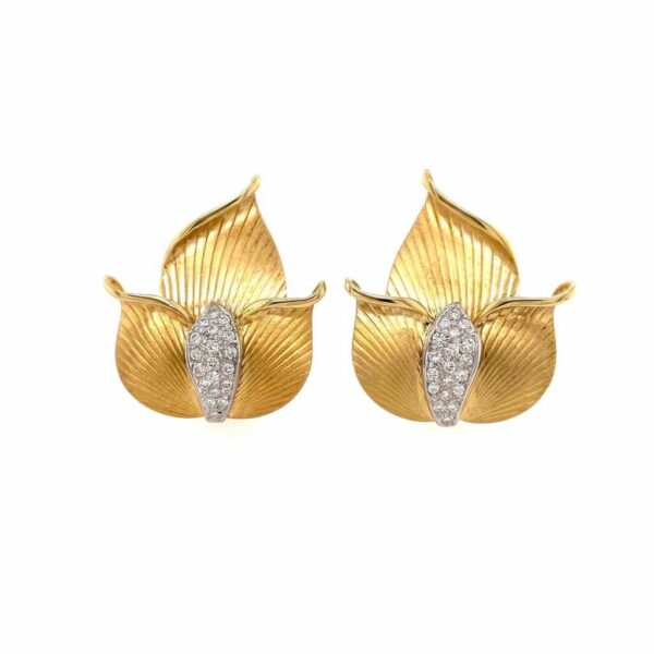 Orchid Gold Diamond Earrings