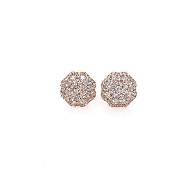 Fleurette Rose Gold Diamond Earrings