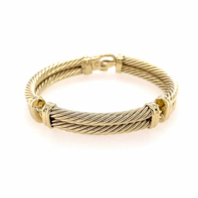 David Yurman Double Cable Gold Bracelet