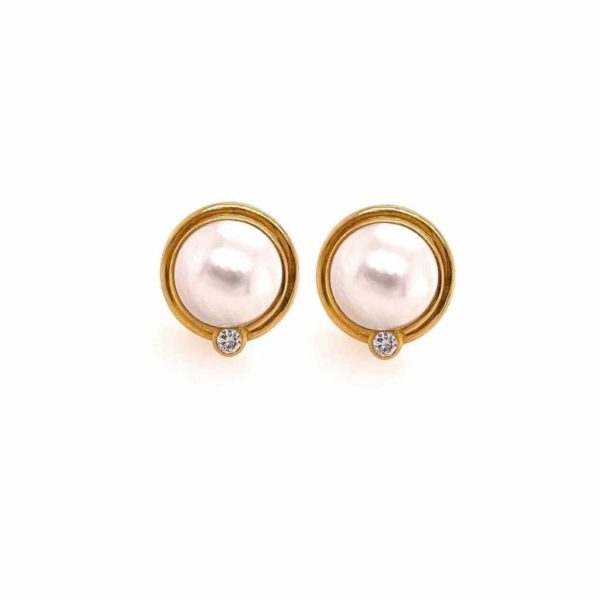 Tiffany Mabe Pearl Diamond Earrings