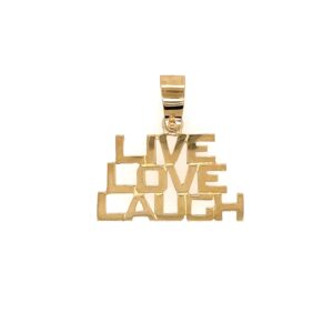 Gold “Live Love Laugh” Pendant