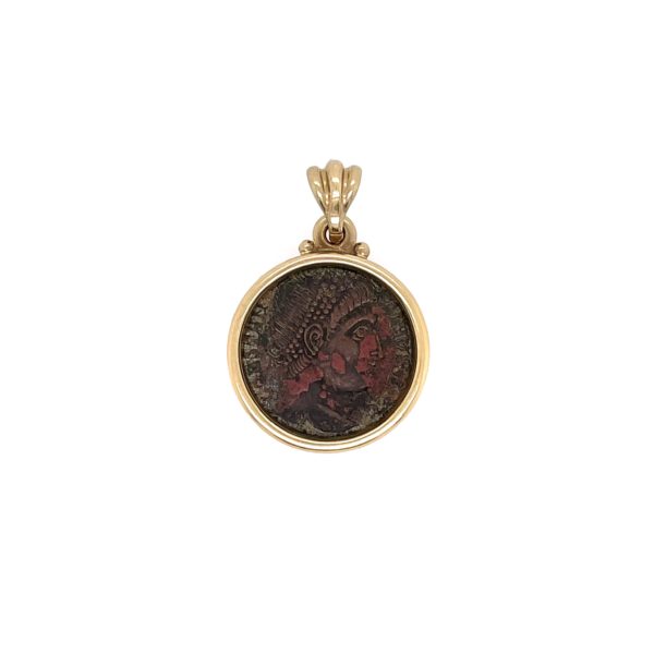 Ancient Coin Gold Pendant