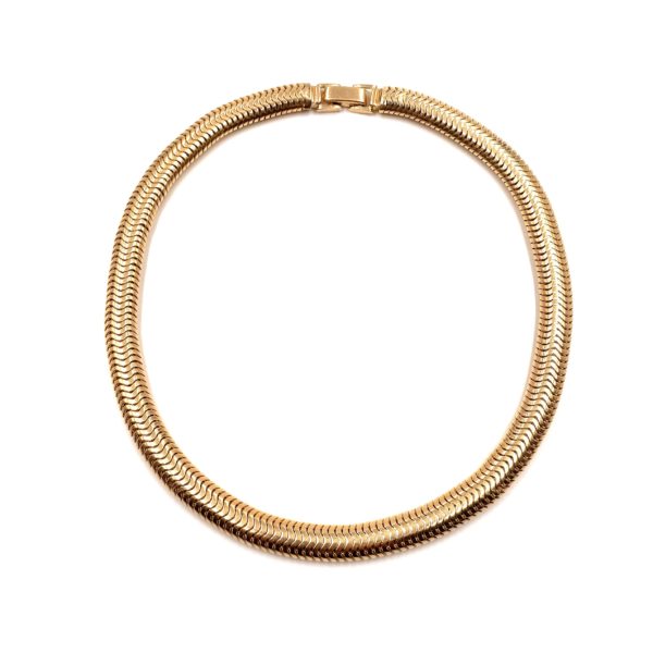 1940s Gold Gooseneck Necklace