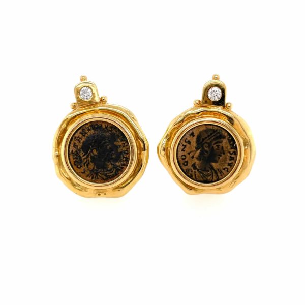 Elizabeth Gage Ancient Coin Earrings