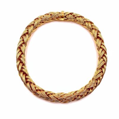 Braided Gold Link Necklace