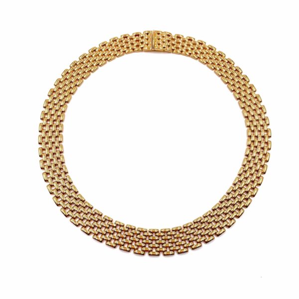 Gold Brick Link Necklace