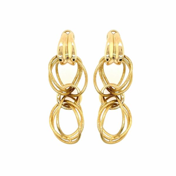 Tiffany Textured Gold Link Earrings