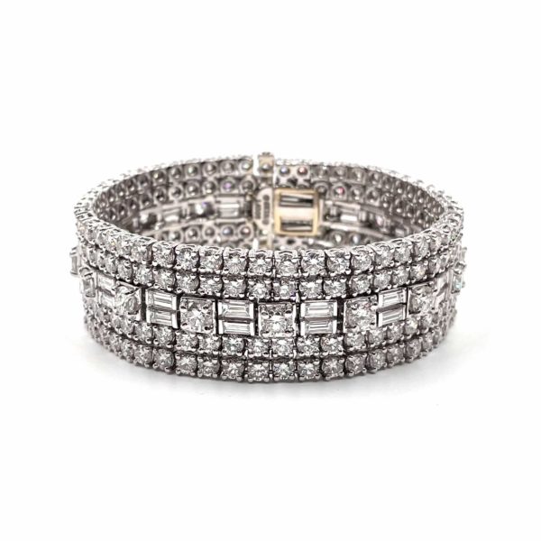 David Webb Platinum Diamond Bracelet