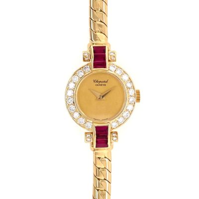 Chopard Ruby Diamond Gold Watch