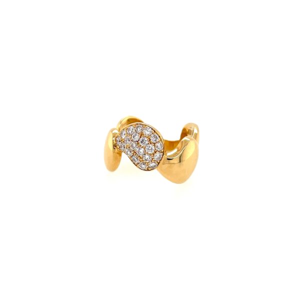 Marina B Gold Diamond Wave Ring