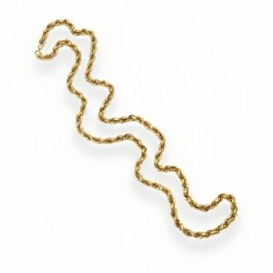 Long Gold Rope Chain Necklace