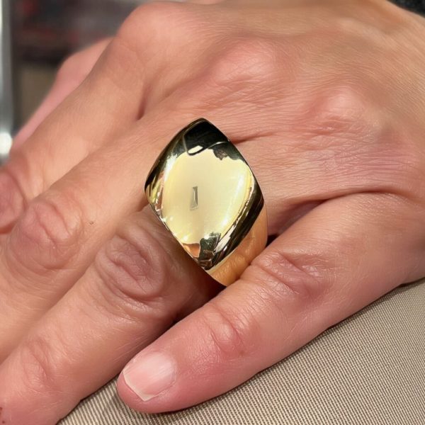 Roberto Coin Lozenge Shaped Gold Ring
